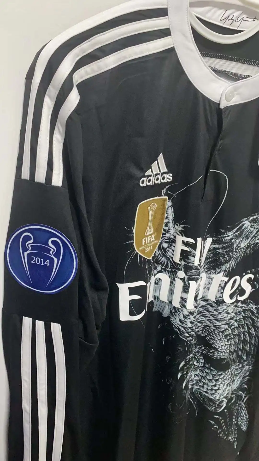 Cristiano Ronaldo CR7 Real Madrid 2014/2015 Dragon Third Retro Jersey – Men’s Football Shirt, Black - Image 4