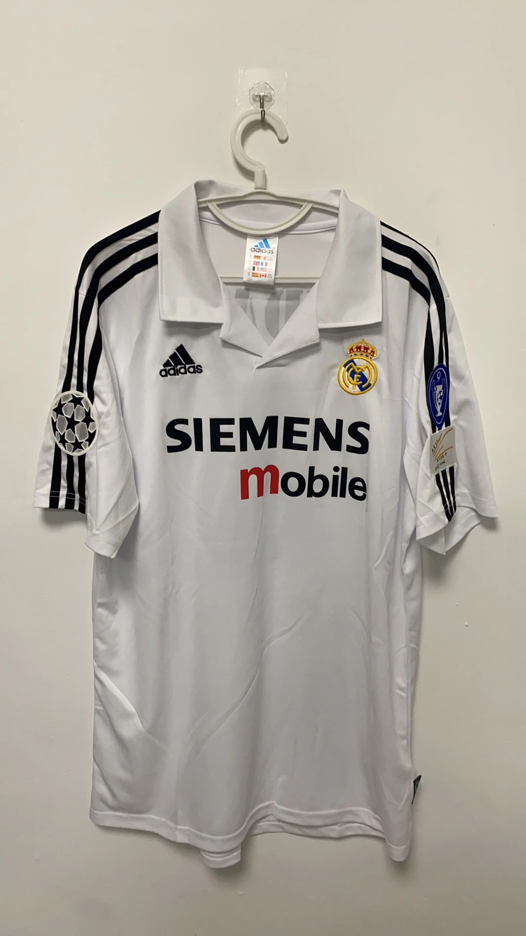 Zidane Real Madrid 2002/2003 Home Retro Jersey – Men’s Short Sleeve Football Shirt, White - Image 4