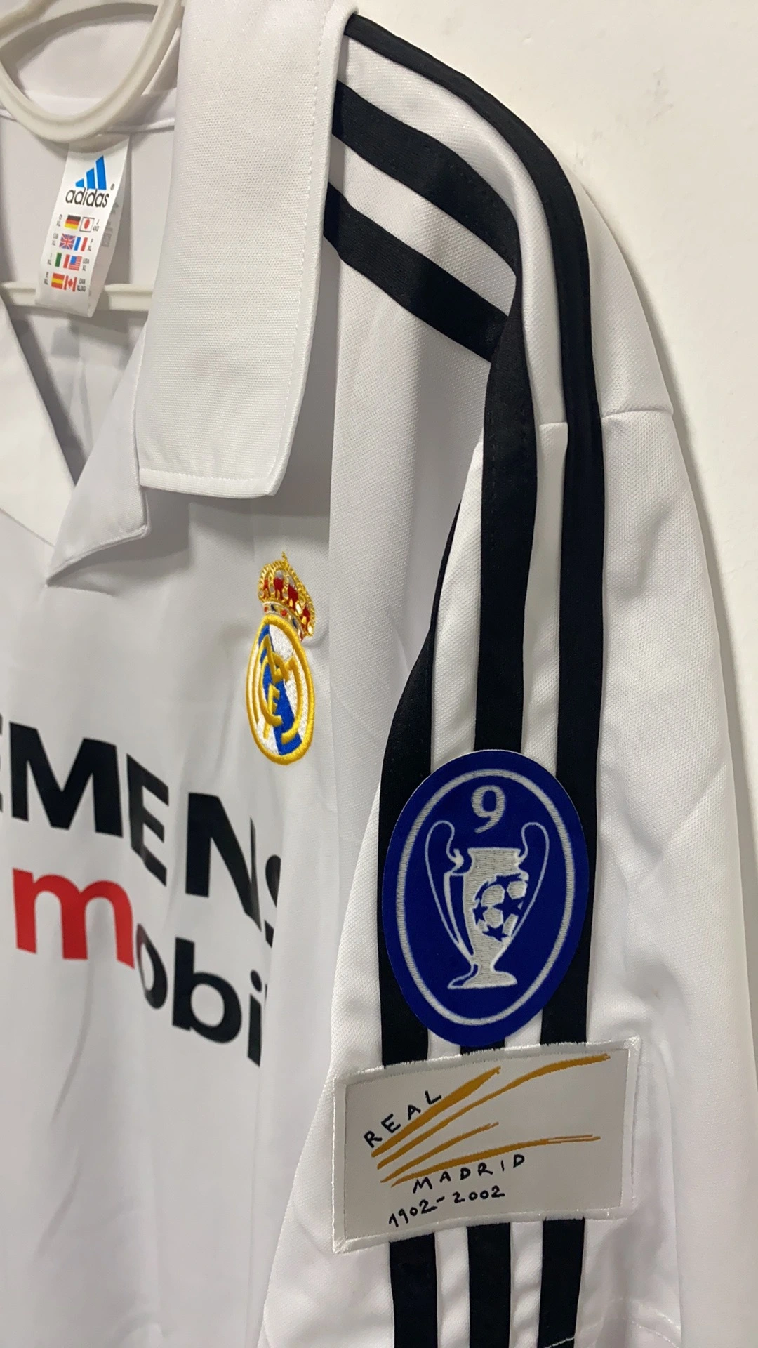 Zidane Real Madrid 2002/2003 Home Retro Jersey – Men’s Short Sleeve Football Shirt, White - Image 5